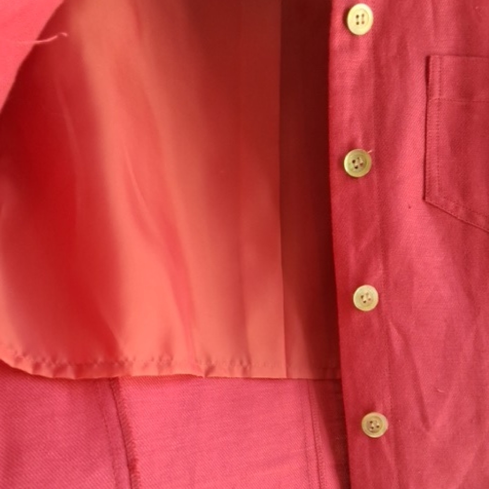 Emma James Hot Pink Blazer Short Sleeve and Linen Pant Suit Set - Picture 10 of 11